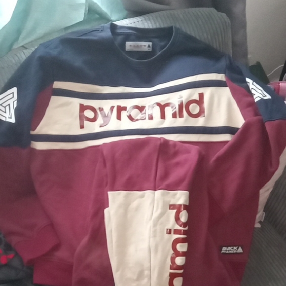 Black Pyramid Men's Jogger Set Maroon/Combo 3XL